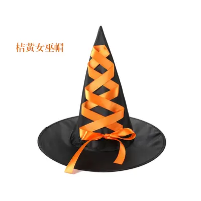 Halloween Witch Hat, Black Oxford Fabric, for Parties and Festivals - 10