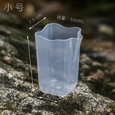 Translucent Square Hydroponic Succulent Plastic Planter with Graduated Measuring Cup - 10