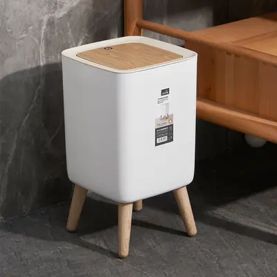 Luxury Home Trash Bin with Printed Lid for Living Room