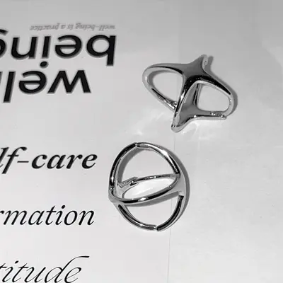 925er Silber Vier-Spitzen-Stern Ohrringe Damenschmuck