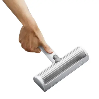 Cat hair removal brush and lint roller grooming tool