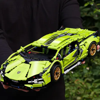Lamborghini Gallardo Lime Green Building Block Car Model, Remote Control - 3