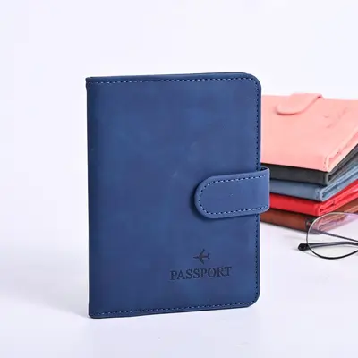 Leather Passport Holder, Multi-Card, PU Thickened - 7