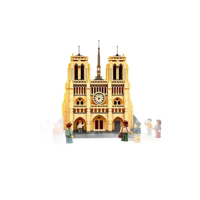 Custom Building Block Notre-Dame Cathedral Architecture Desktop Ornament Architecture Model Ornament Small Particle Building Block Assembly Toy