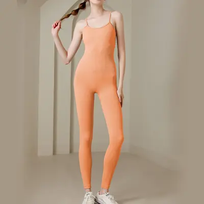 Halter backless sports bra, one-piece yoga set - 10