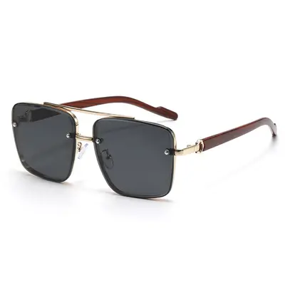 Men's HD Polarized Pilot Sunglasses, Retro Toad Style - 6