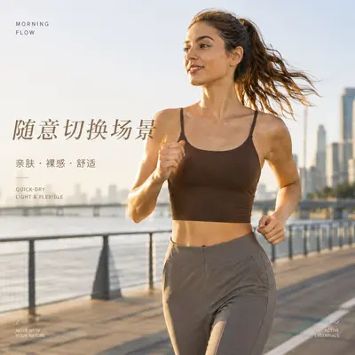 Women's Yoga Top with Chest Pads and Thin Straps, Open Back Sports Bra Vest - 4