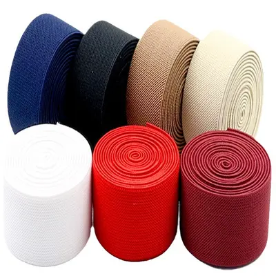 Düz Dokuma Lastik Şerit 2cm ve 25mm, Siyah-Beyaz, Dikişsiz