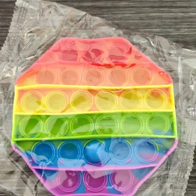 Rainbow Pop-It Fidget Toy for Kids, Stress Relief and Educational - 5