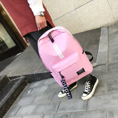 2026er koreanische Schultertasche mit Buchstabenmotiv für Jungen und Mädchen, Mittel- und Oberschüler, Schultasche für Damen mit großem Fassungsvermögen, Campus-Segeltuch-Rucksack