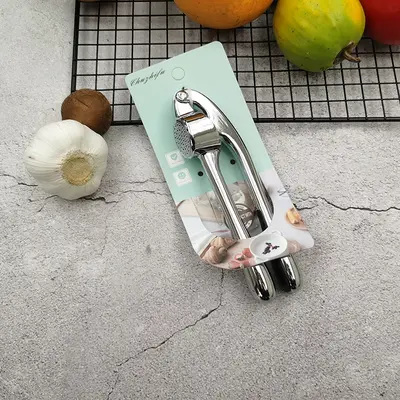 Manual stainless steel garlic press garlic mincer kitchen garlic crusher garlic peeler garlic squeezer garlic peeler - 13