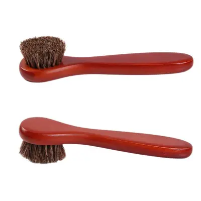 High-Quality Horsehair Shoe Brush Set with Soft Bristles