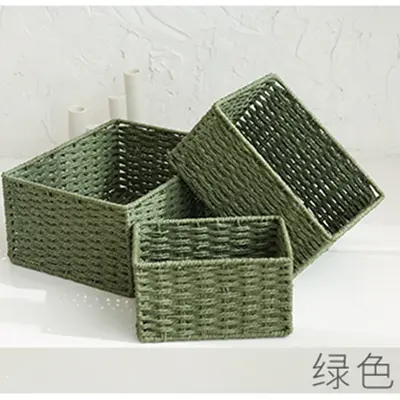 Various storage boxes cosmetic storage boxes snack storage boxes office side table storage baskets wholesale - 9