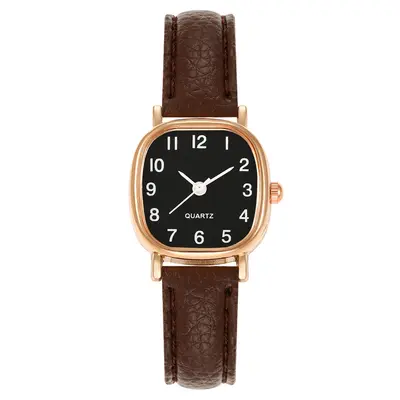 Cross-border Square Watches Manufacturer Simple Personality Retro Student Ladies Quartz Leather Strap Women's Watches Women's Wholesale - 9