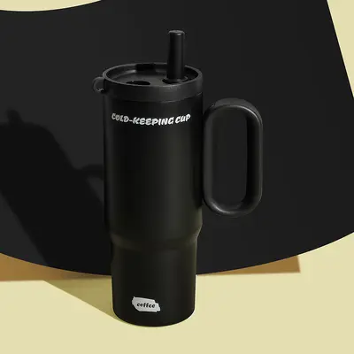 Ice Ba Becher große Kapazität 316 Edelstahl Keramik-Innenbeschichtung Thermoskanne, spezielle Auto-Wasserflasche, leichte Luxus- und hochwertiges Gefühl. - 12