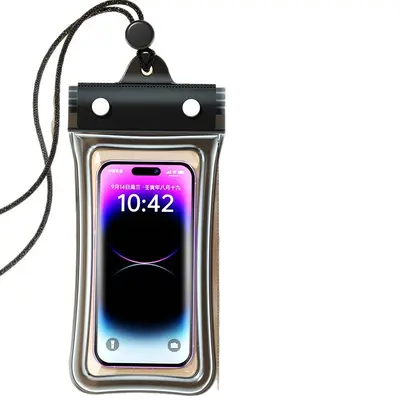 Transparent waterproof phone case with touchscreen for swimming and photography