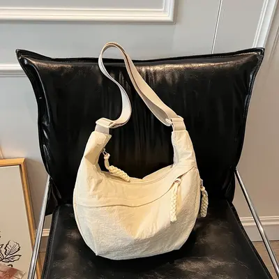 2026 Nylon Pleated Tote Crossbody Bag, Large Capacity Dumpling Bag - 7