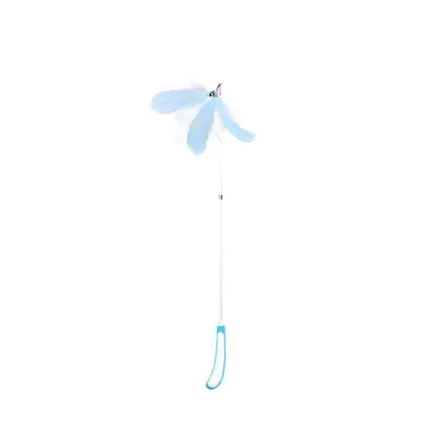 Retractable Cat Toy with Carbon Fiber Rod and Solid Wood Handle - 9