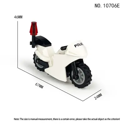 Motosiklet Yapı Taşı Modeli, Harley Trafik Polisi, Döner Tekerlekli - 4