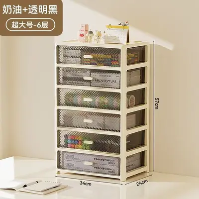Storage box, multi-layer drawer, transparent, desktop organizer - 10