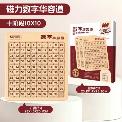 Magnetic Digital Three Kingdoms Huarong Dao Sliding Puzzle, Logic Toy for Ages 3-6 - 12