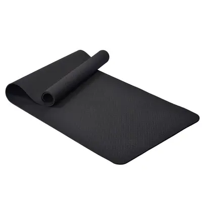 Non-Slip TPE Yoga Mat with Shock Absorption and Alignment Lines - 8
