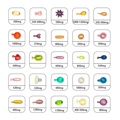 Opaque Hair Care Oil Capsules 60 Pcs, Oval Particles with Moroccan Vitamin E - 5