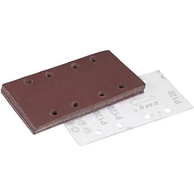 Rectangular flocked sanding sheet, 8-hole, 185*93 mm