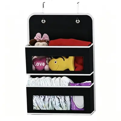 Hanging Five-Compartment Non-Woven Storage Bag, Large Capacity - 11