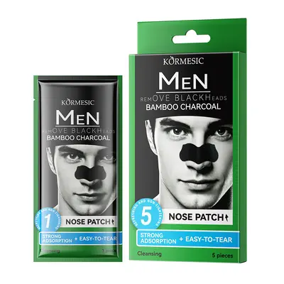 KORMESIC Bamboo Charcoal Nose Strips for Blackhead Absorption - 12