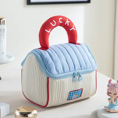 Cute Home Cosmetic Bag Soft Portable Storage Bag Cartoon Portable Storage Bag Large Capacity Thickened Toiletry Bag - 7