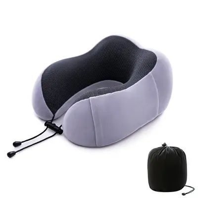 Memory Foam U-Shaped Neck Pillow, Portable Travel - 8