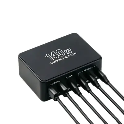 140W GaN Multi-Port PD Fast Charger, Desktop Charging Station