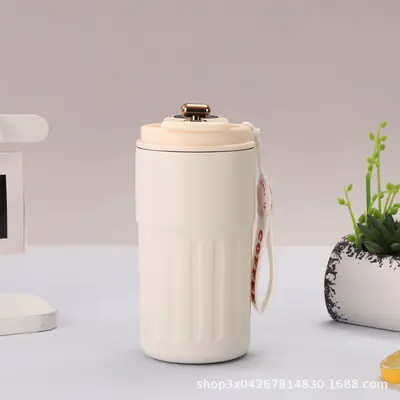 Smart Temperature Display 304 Stainless Steel Insulated Mug with Carry Handle - 9