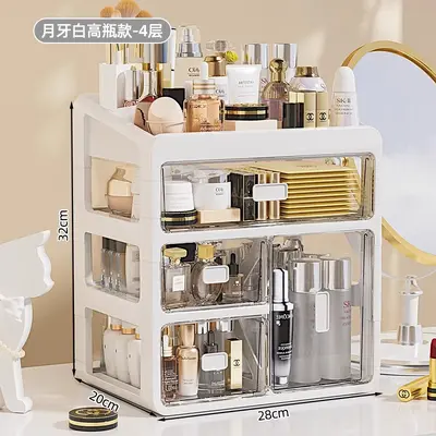 Cosmetic storage box desktop premium lipstick mask storage rack skincare products acrylic storage box drawer type - 7