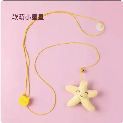 Cat Swing with Door Hanging, Elastic Feather Teaser with Bell - 11
