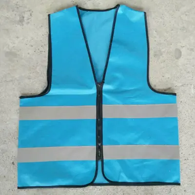 Multicolor Reflective Safety Vest, Two Horizontal Zippers, Breathable