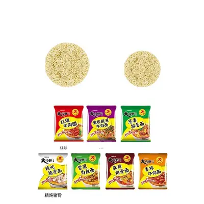 Jinmailang Da Jin Ye Lamian Eingelegter Kohl Rindfleisch Instant-Nudeln, 24 Beutel im Kart