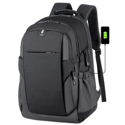 Waterproof Laptop Backpack with USB Charging Port and Reflective Strips - 9