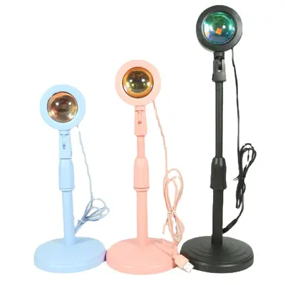 Grenzüberschreitendes RGB Mini-Sonnenuntergangs-Foto-Ambientelicht LED-Stimmungslicht Live-Streaming Hintergrundwand Fotografie Ins-kreative Tischleuchte Sonnenuntergangslampe