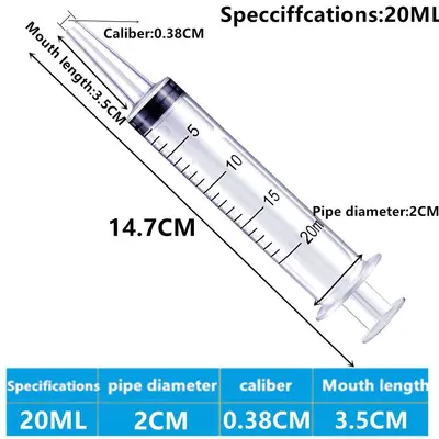 Tek kullanımlık veteriner plastik şırınga, iğnesiz, 1 ml, 2 ml, 5 ml, 10 ml, 20 ml