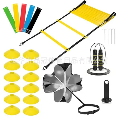 Football Agility Ladder Training Set with Cones and Jump Grid - 7