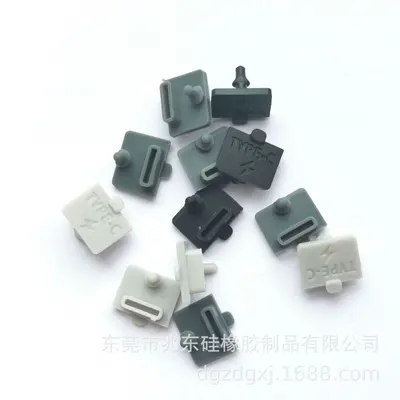 USB-C silicone dust plug, square design, waterproof