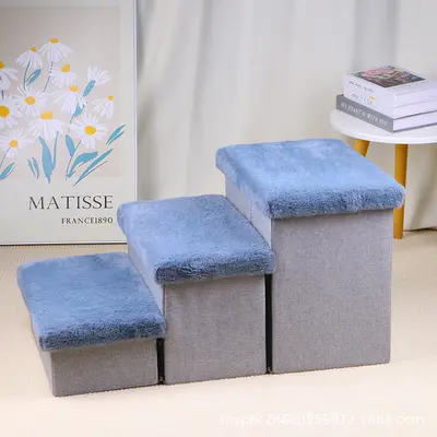 Foldable Pet Dog Stairs for Bed and Sofa, Small Dog Climbing Steps - 10