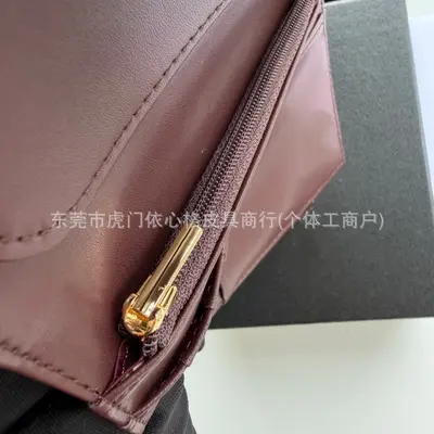 跨境小香风CF护照夹鱼子酱钱包卡包多功能证件收纳包跨境零钱包女