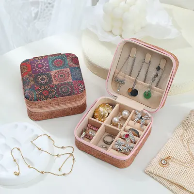 Portable Jewelry Storage Box Valentine's Day Gift Packaging Box Earring Ring Necklace Jewelry Box Decorative Mini Box - 9