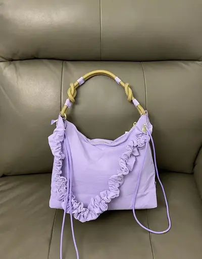 LU Convertible 1.5L 6.5L 16L Large Capacity Hobo Bag Pleated Cloud Crossbody Underarm Bag - 12