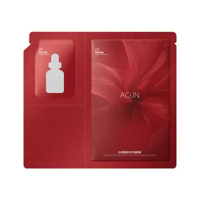 AOJN Light-Transmitting Enzyme-Activated Essence Oil Face Mask Hydrating Moisturizing Easy-to-Absorb Improves Dryness Firms and Softens Skin