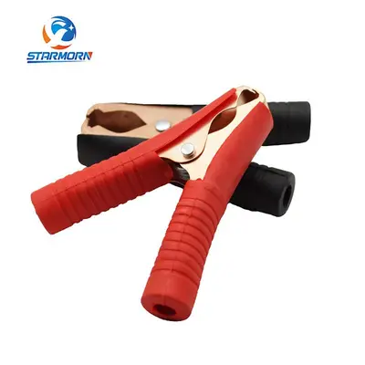 100A Red and Black Alligator Clip Battery Charging Cable - 6