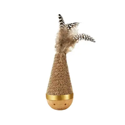 Wobble Feather Cat Teaser Wand, Scratch-Resistant, Kitten Toy - 5
